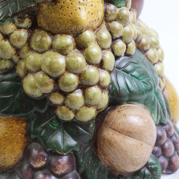 Unbranded Multicolor Ceramic Holland Mold Painted Fruit Tree Figurine 11.5" Tall