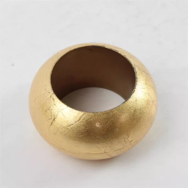 Set of 8 Gold Textured Napkin Rings Table Holiday Decor