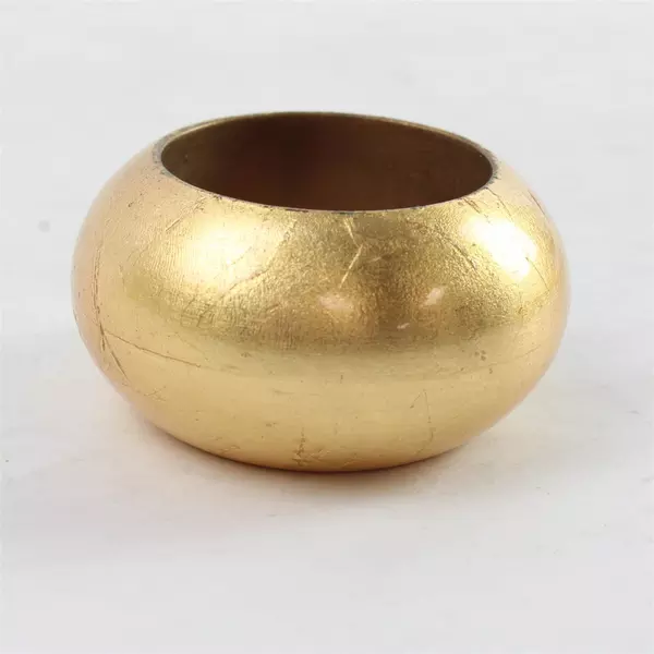 Set of 8 Gold Textured Napkin Rings Table Holiday Decor