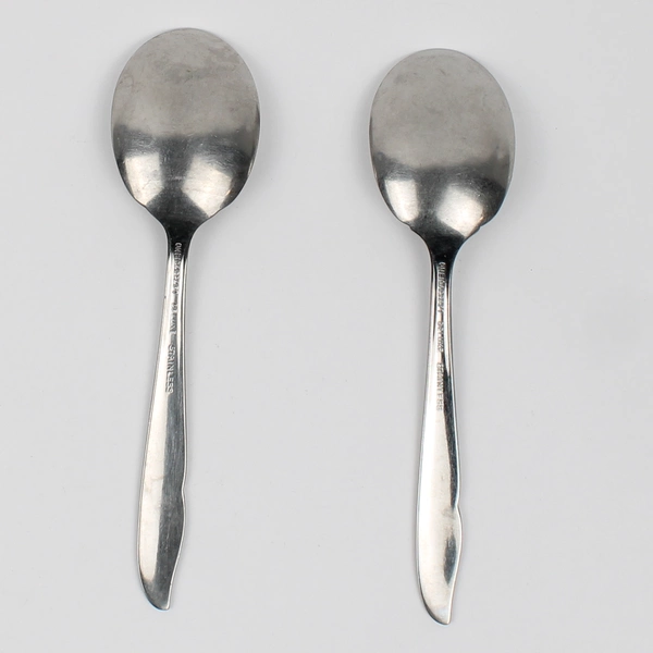 Lot of 2 Oneida Silver Oneida Craft Profile Stainless Pattern Sugar Spoons 6"