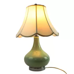 Mid Century Modern Style Teal Teardrop Ceramic Table Lamp Lighting Decor