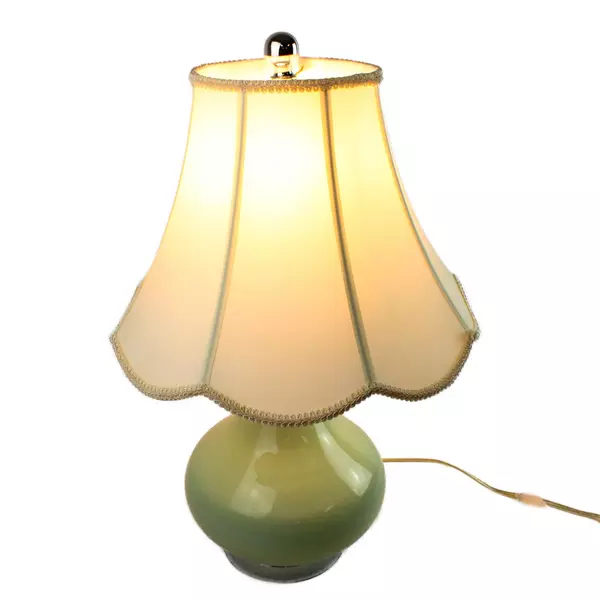 Mid Century Modern Style Teal Teardrop Ceramic Table Lamp Lighting Decor