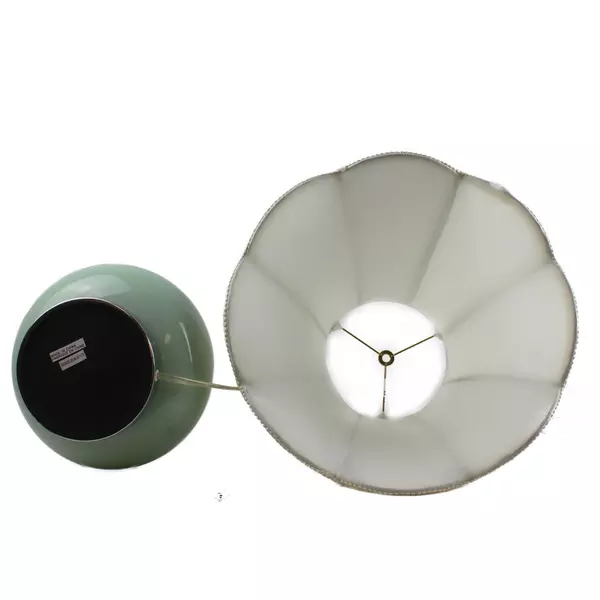 Mid Century Modern Style Teal Teardrop Ceramic Table Lamp Lighting Decor