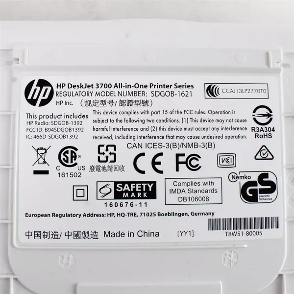 HP DeskJet 3755 All-in-One Printer No Ink Sold As Is