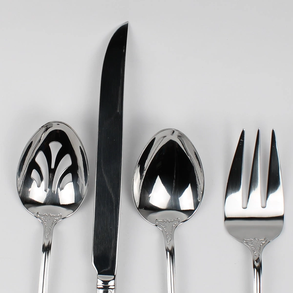 Lot of 4 Reed & Barton Queen's Garden Pattern Stainless Serving Utensils