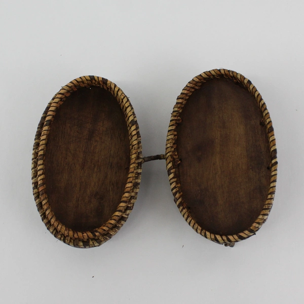 Hand Carved Wood And Bamboo Fish Trinket Box Philippines