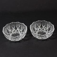  Lot Of 2 Studio Nova Roxborough Glass Fruit Serving Bowl Pair 5 Inch