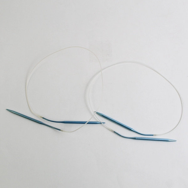 Lot of 5 Plastic Blue Circular Knitting Needles