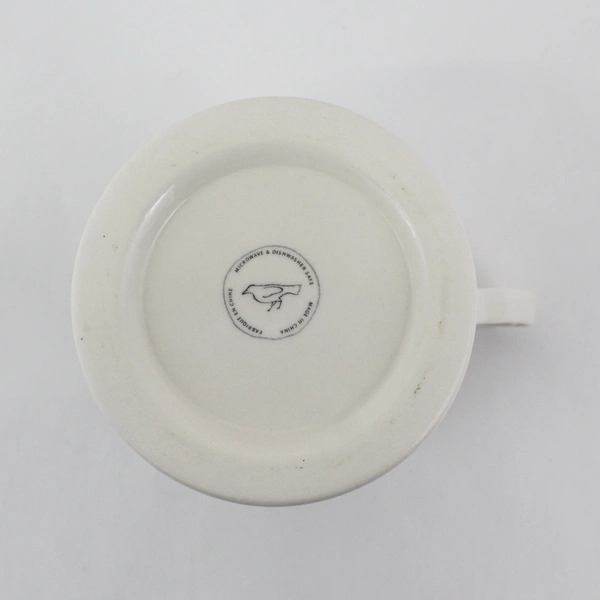 White Anthropologie Monogram Stoneware Coffee Mug Letter A