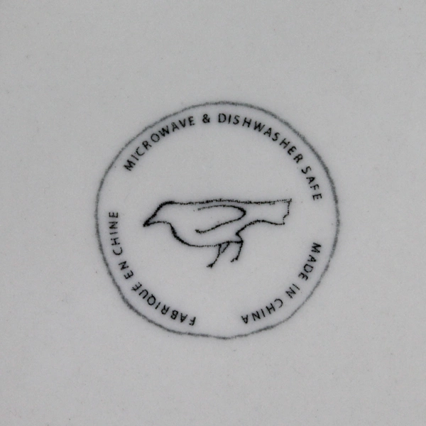 White Anthropologie Monogram Stoneware Coffee Mug Letter A