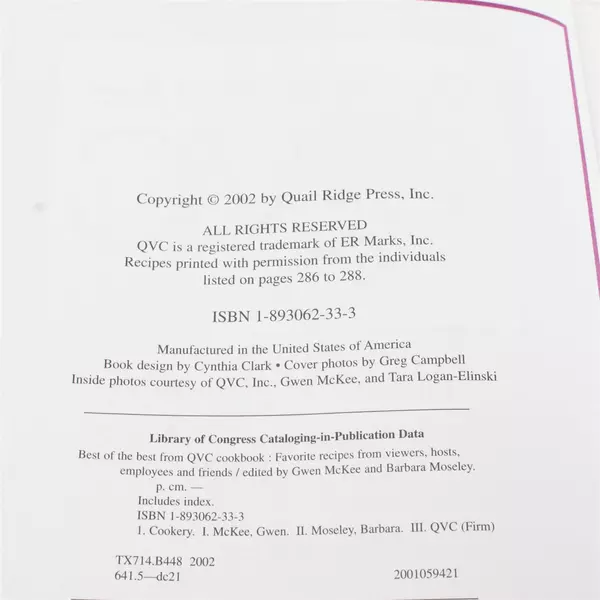 Best of the Best from QVC Cookbook: Favorite Recipes from Viewers