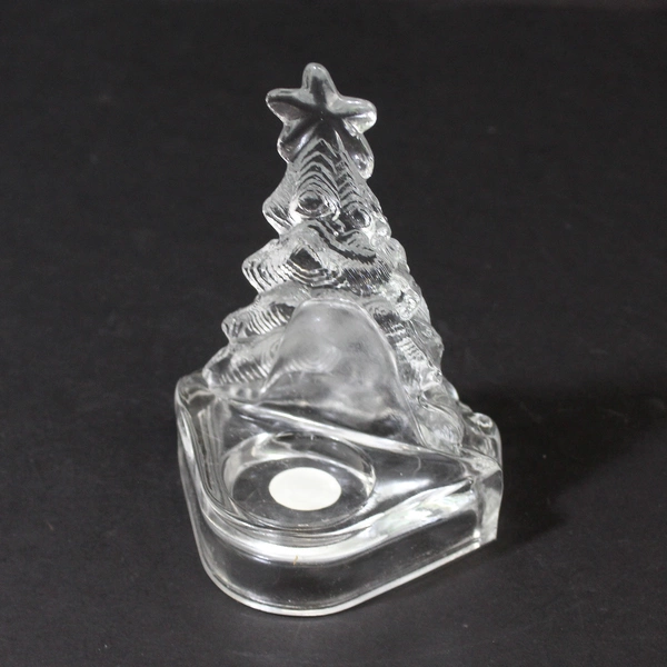 Crystal Clear Christmas Tree Tealight Candle Holder