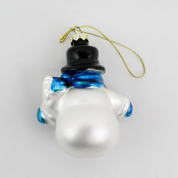 Jimmie Johnson 48 NASCAR Christmas Ornament Snowman Blown Glass