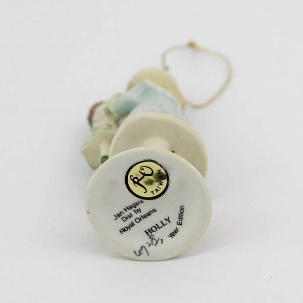 Vintage Royal Orleans Jan Hagara HOLLY Doll Ornament 1987