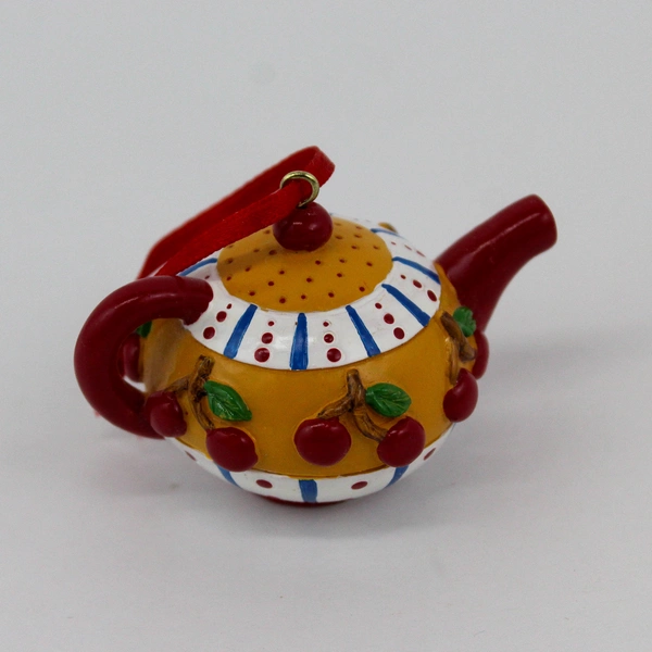 2 Mary Engelbreit Miniature 1997 Hanging Teapot Christmas ornaments
