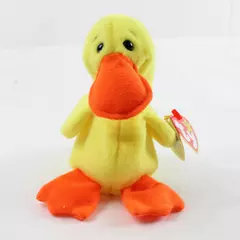 TY Beanie Baby Quackers 1993 Yellow Duck With Ear Tag Error 1994 Plush Toy