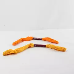 Lot of 2 DMC Embroidery Cotton Thread Orange Yellow NV16 10g, New 