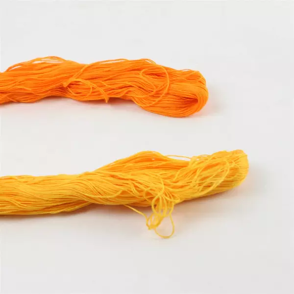 Lot of 2 DMC Embroidery Cotton Thread Orange Yellow NV16 10g, New 