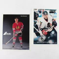 Lot of 2 Portland Winterhawks 8x10 Photos Chris Rowland + #21. Scott Nichol