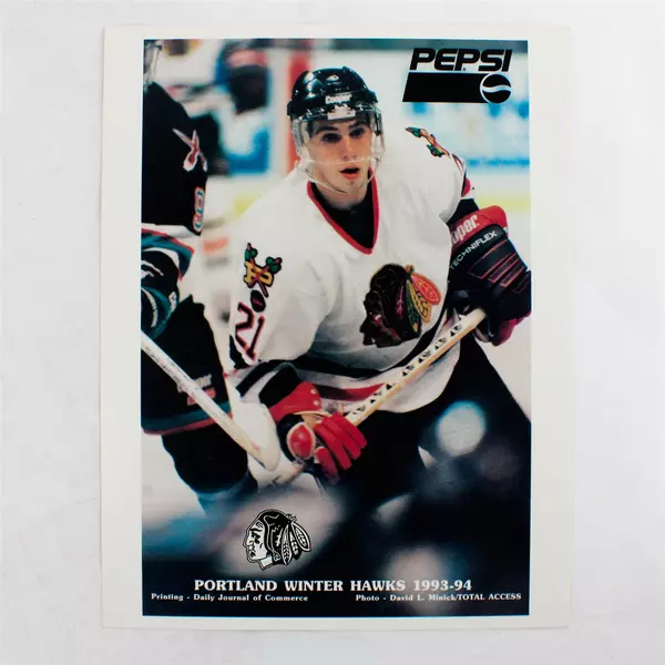 Lot of 2 Portland Winterhawks 8x10 Photos Chris Rowland + Unidentified Player