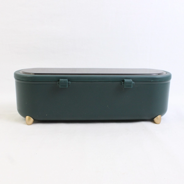 Ceasoning Box 4 Compartments Spice Organizer with Lid and 4 Spoons 