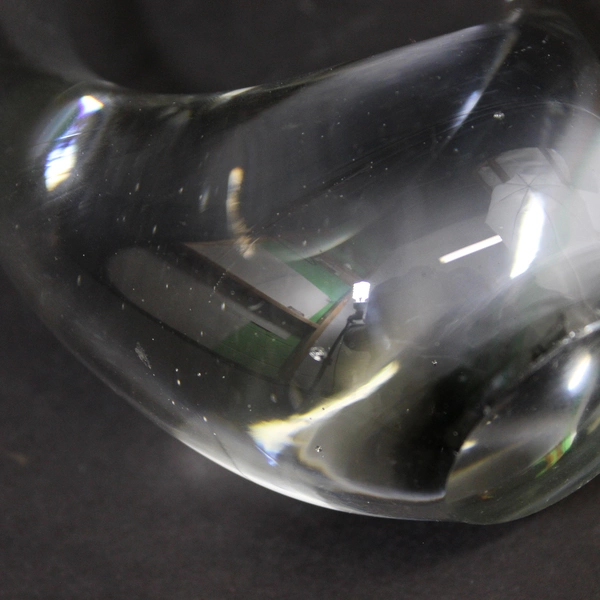 Vintage Tall Elegant Clear Glass Swan Figurine 8.75 Inch