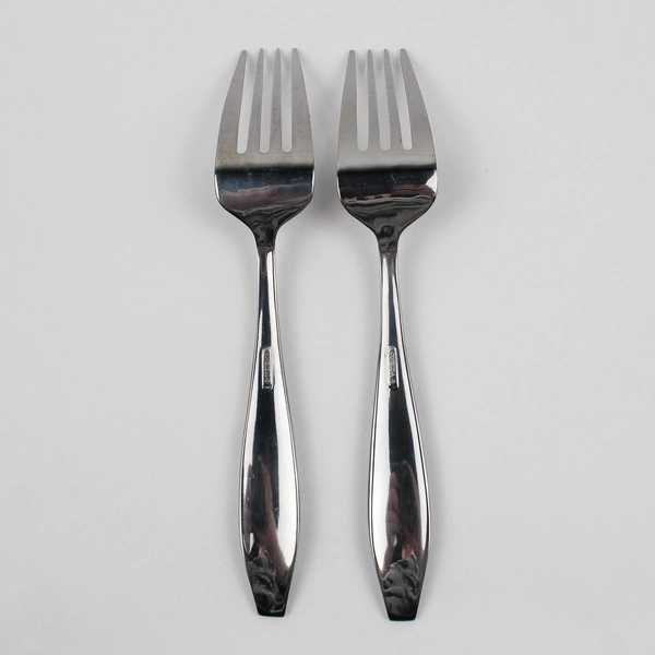 Lot Of 2 Oneida Silver Comet (Stainless) Flatware Cold Meat Serving Fork 9" Long