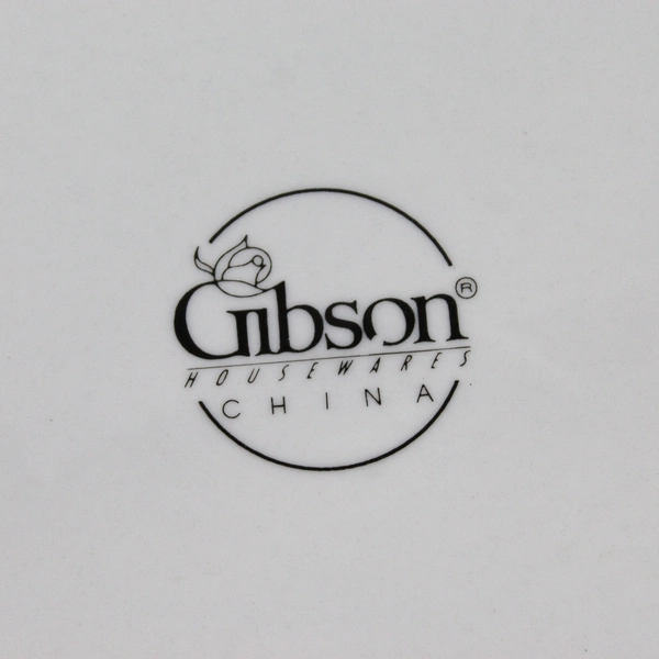 3 Gibson China Anniversary Golden Dinner Plates White w/ Gold Band Trim 10.5” 