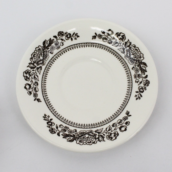 Set of 5 Sussex By Royal Ironstone Cups & Saucers White Brown Floral Pattern