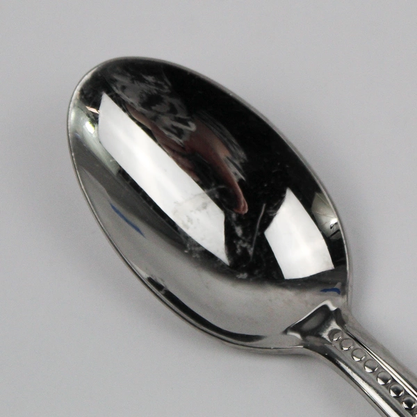 Lot of 2 Cambridge Independence Sand Soup Spoons (Tablespoons) Glossy Frosted