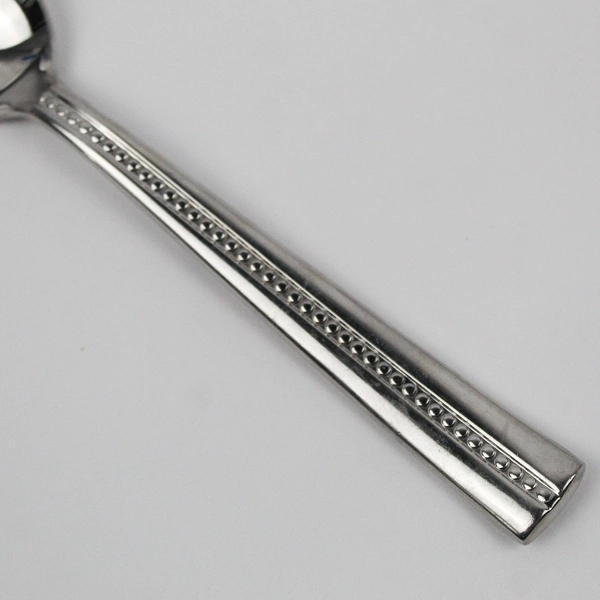 Lot of 2 Cambridge Independence Sand Soup Spoons (Tablespoons) Glossy Frosted