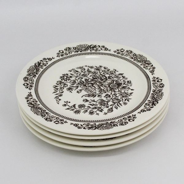 Lot of 4 Vintage Sussex Ironstone Dinner Plates By Royal China Jeanette  10"