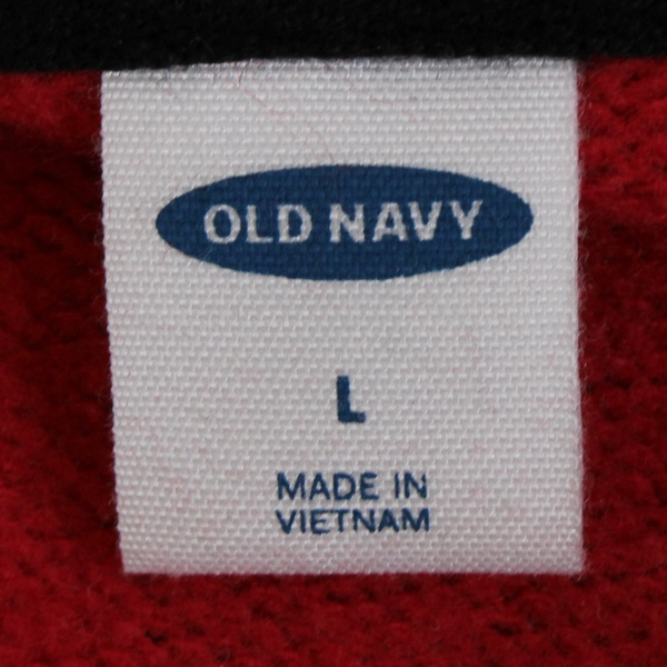 Old Navy Women's L Black and Red Plaid Pullover Long Sleeve Hoodie