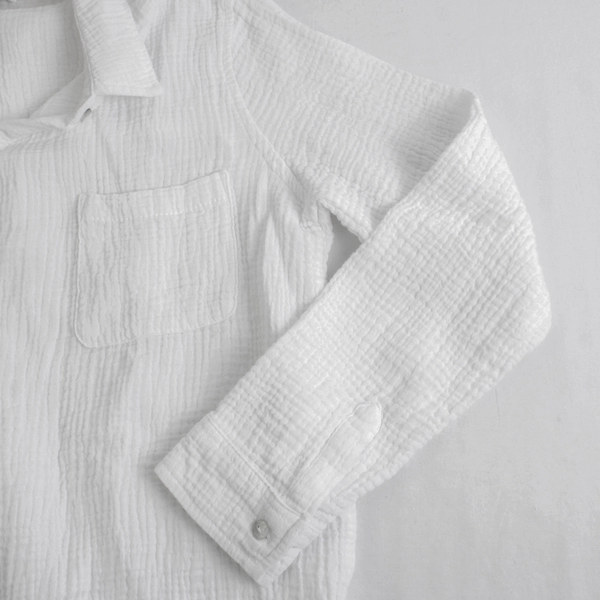 Jessica Simpson Women's M White 100% Cotton Button Up Long Sleeve Shirt