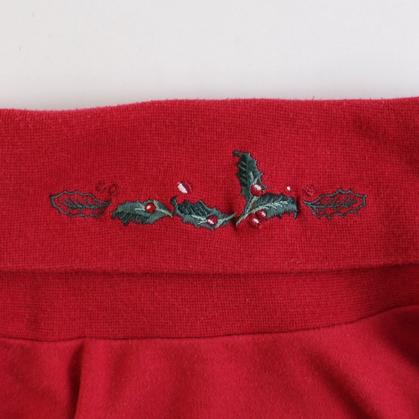 North Crest Women’s L Red Long Sleeve Turtleneck Shirt with Embroidered Details