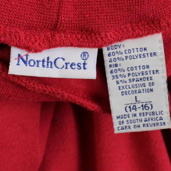 North Crest Women’s L Red Long Sleeve Turtleneck Shirt with Embroidered Details