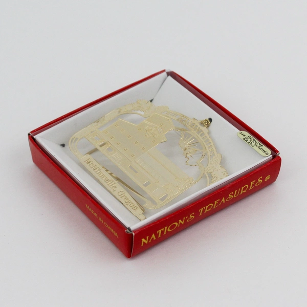  McMinnville OR Buchanan Cellars Solid Brass Ornament 2" Annual Collector