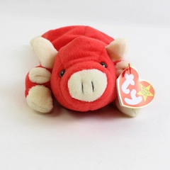 TY Beanie Babies Snort 1995 Red Bull Cow With Tag Plush Doll Toy