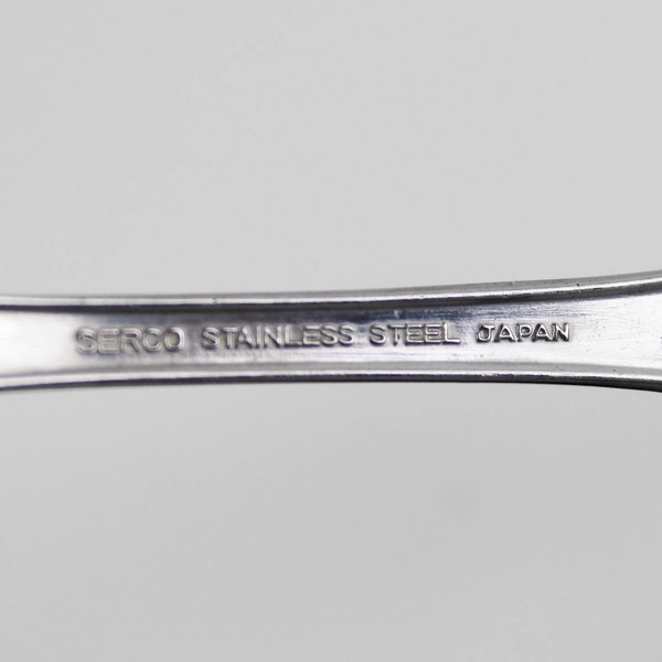8 Serco SEA SHELL Stainless TEASPOONS  6 1/4" Japan 