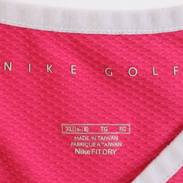 Women's Nike Golf Sport Dri Fit Women's Pink Short Sleeved Shirt Top Size XL