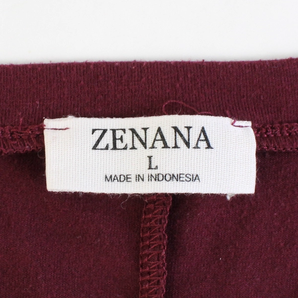 Zenana Shirt Top Size Large Dark Red Long Sleeve