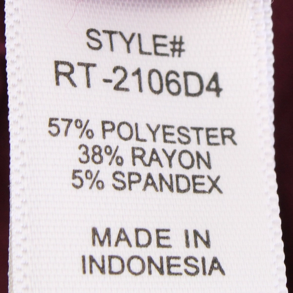 Zenana Shirt Top Size Large Dark Red Long Sleeve