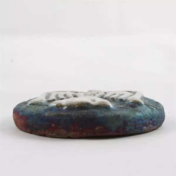 Raku Protection Angel Token Medallion "I Am Blessed" Spiritual Keepsake