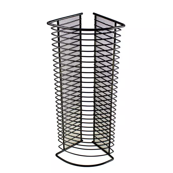 26-CD Black Metal Wire Tower CD Storage Rack Slim Vertical Holder