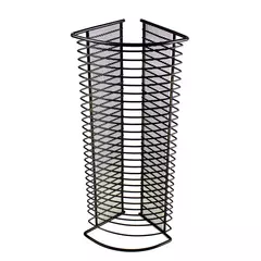 26-CD Black Metal Wire Tower CD Storage Rack Slim Vertical Holder