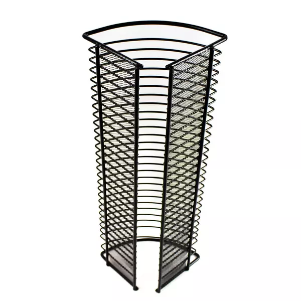 26-CD Black Metal Wire Tower CD Storage Rack Slim Vertical Holder