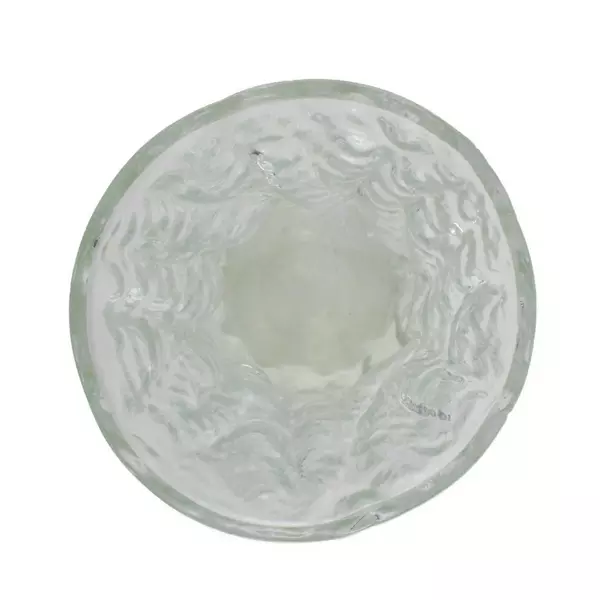 Vintage Italian IVV Selezione Bark-Ice Textured Glass Vase 8.5in