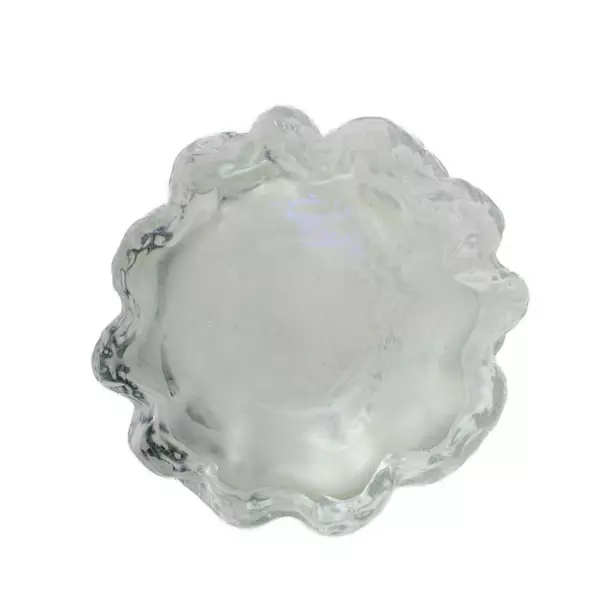 Vintage Italian IVV Selezione Bark-Ice Textured Glass Vase 8.5in