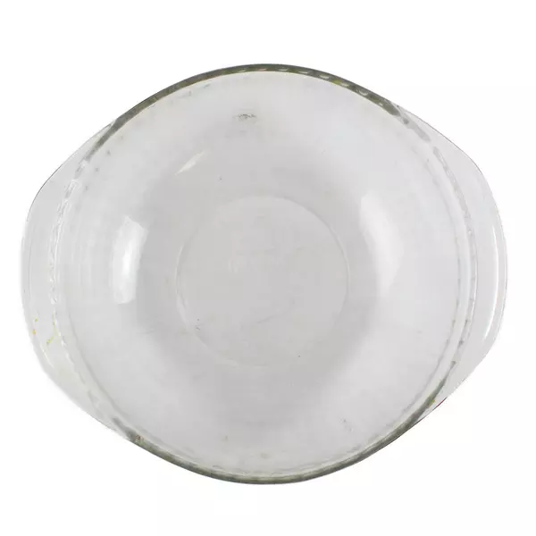 Pyrex #024-S 2QT Round Glass Mixing Casserole Bowl Clear Handles No Lid