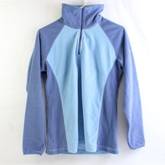 Columbia Women's M Two-Toned Blue Soft Fleece 1/4 Zip Pullover Sweatshirt 